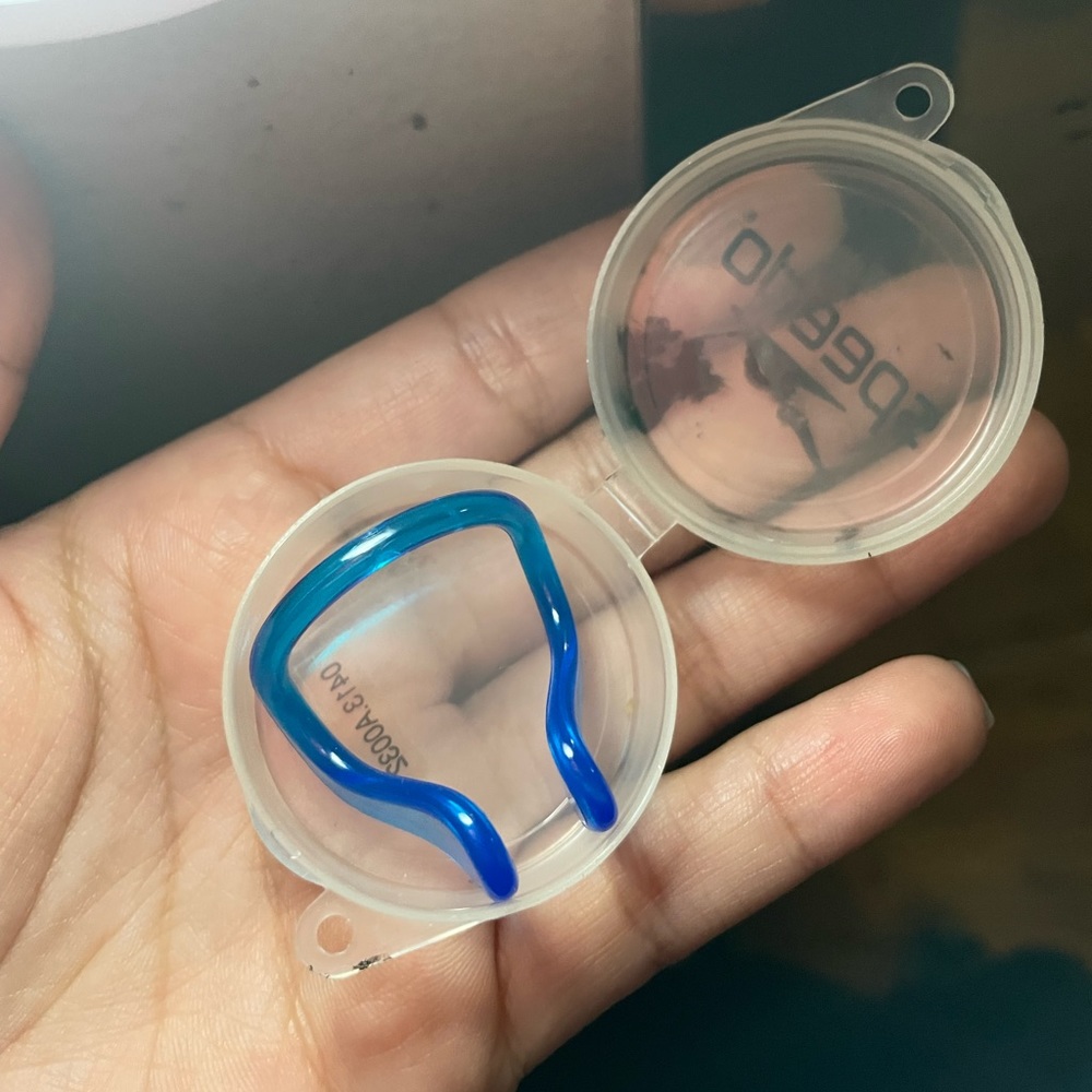Speedo Profile Nose Clip Blue w/ Case Never Used Unisex